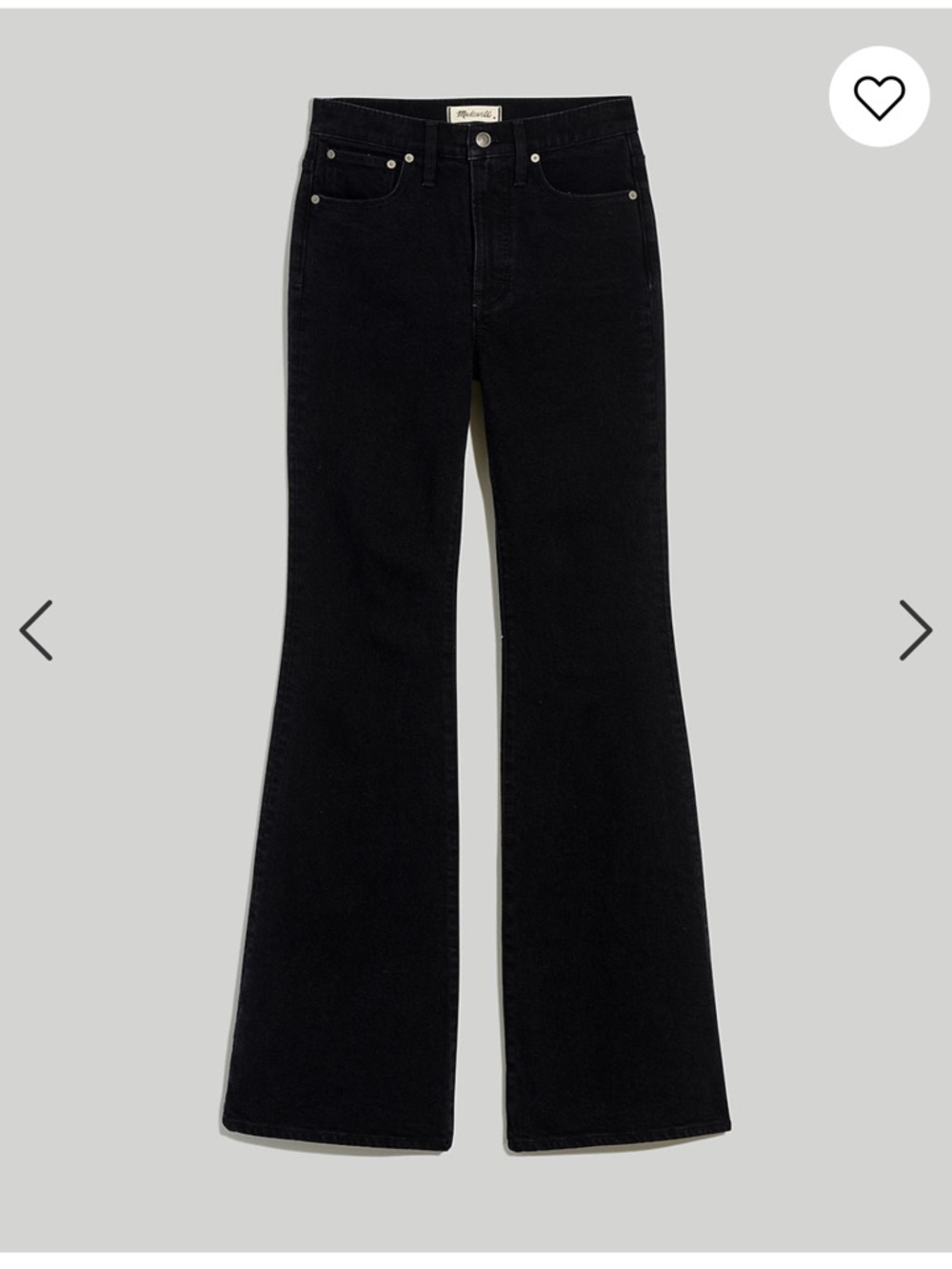 Madewell Black High-Rise Flare Jeans